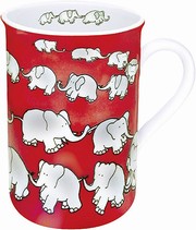 Chain of elephants/red - hrnek - sloni